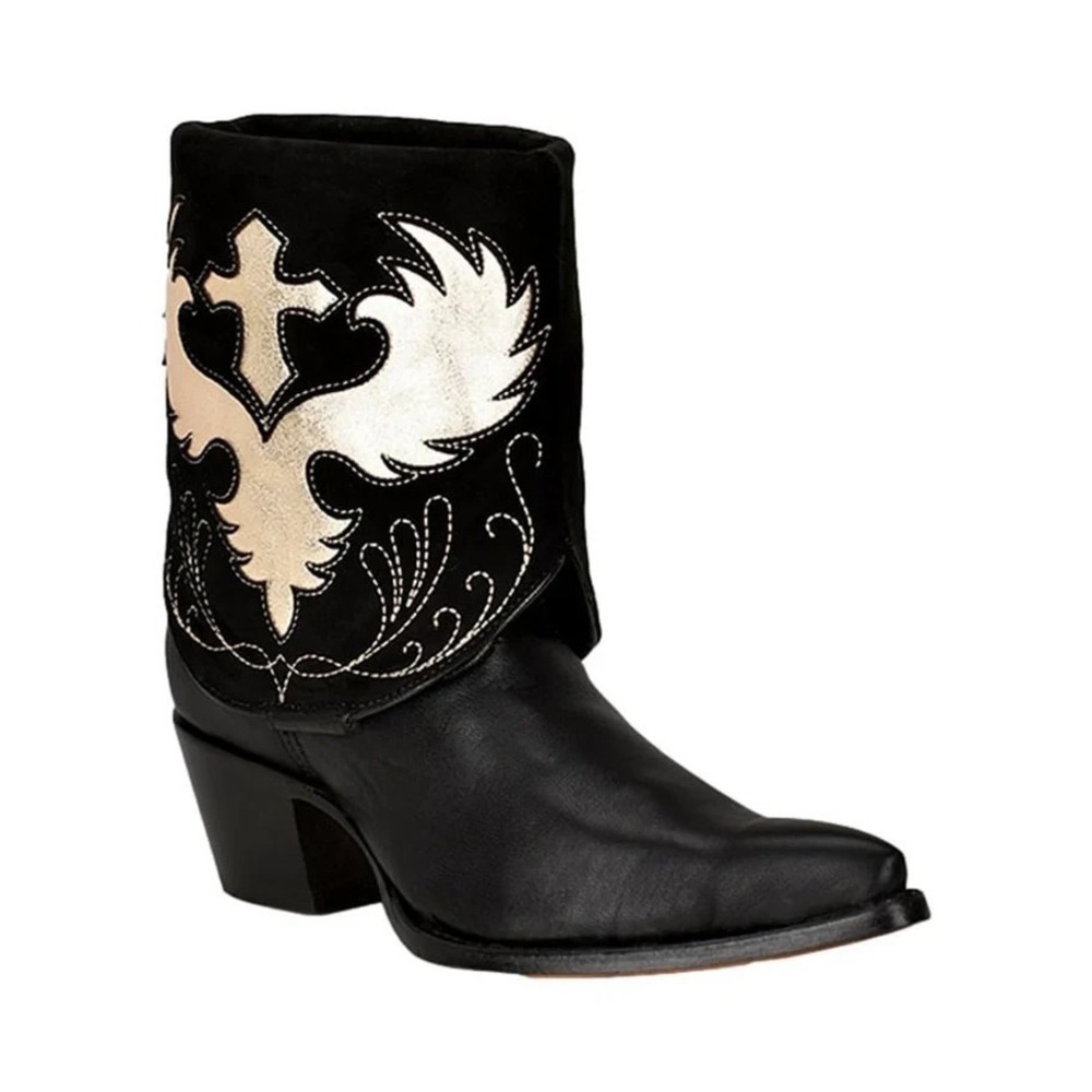 Corral® (Women's 6.5 M) Wing & Cross™ Convertible Western‎ Booties, Black - $260